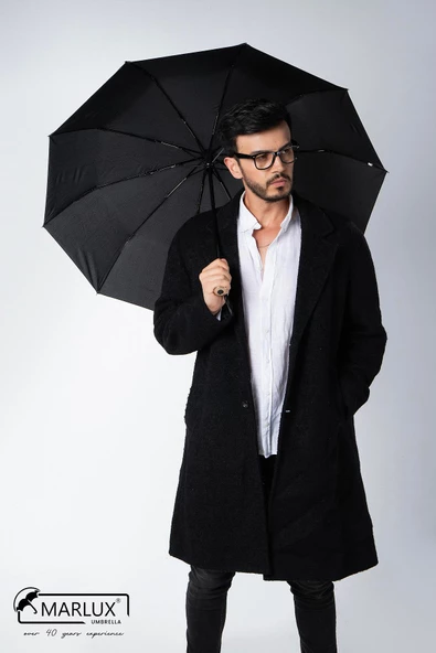 Marlux Siyah Rolls Royce Gold Saplı Ultra Lüks Premium Şemsiye  M21MAR1021R001 - Resim 2