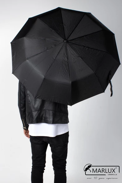 Marlux Siyah Tam Otomatik 10 Tel Premium Lüx Erkek Şemsiye M21MAR1001MR001 - Resim 3