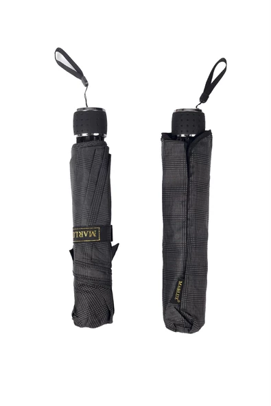 Marlux Siyah Ekose Unisex Yarasa Tip Kırılmaz Şemsiye M21MAR077R004 - 8