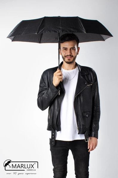Marlux Siyah Tam Otomatik Rüzgarda Kırılmayan Şemsiye M21MAR110MR001 - 3