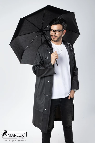 Marlux Siyah Tam Otomatik Rüzgarda Kırılmayan Şemsiye M21MAR110MR001 - 6