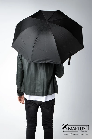 Marlux Siyah Unisex Yarasa Tip Kırılmaz Şemsiye M21MAR077R001 - 4