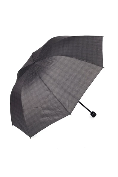 Marlux Siyah Ekose Unisex Yarasa Tip Kırılmaz Şemsiye M21MAR077R004 - 9