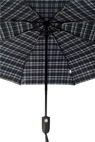 Marlux Siyah Ekoseli Tam Otomatik Kadın Şemsiye Şemsiye M21MAR703R006 - Resim 6