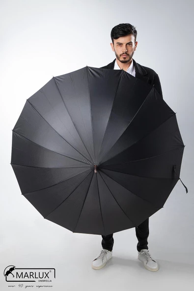 Marlux 16 telli fiberglass kırılmaz rüzgar korumalı lüx premium şemsiye MAR10141 - 9