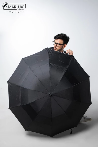 Marlux Siyah Çift Katlı Protokol Unisex Şemsiye M21MAR207CKR001 - 4