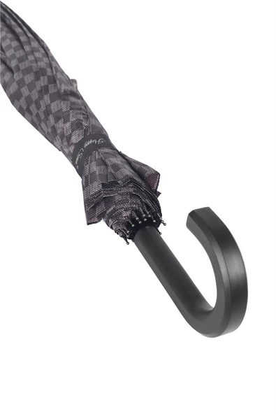 Marlux Rst  Gri Kareli Ekose Fiber 16 Telli Erkek Baston Şemsiye M21MARRST02R005 - 4