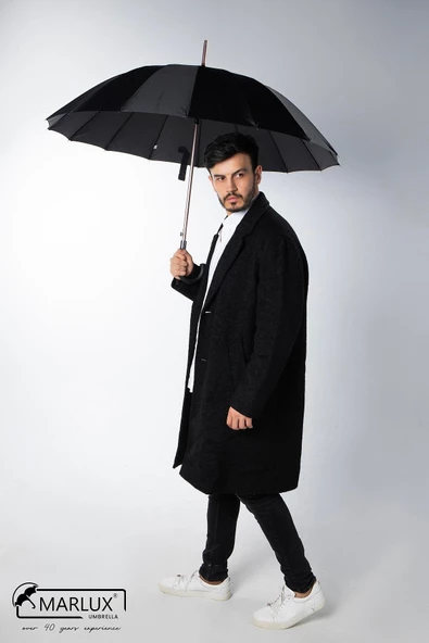 Marlux 16 telli fiberglass kırılmaz rüzgar korumalı lüx premium şemsiye MAR10141 - 2