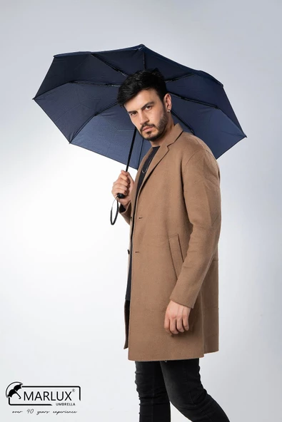 Marlux 8 Telli Otomatik Rüzgara Dayanıklı Kılıflı Şemsiye Lacivert MPR2009 - Resim 6