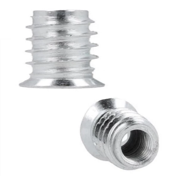 Metal Düz Dişli Dübel Ahşap Dübeli M10 13x15 Diş Çinko Mobilya Bağlantı Ünite Birleştirme (50 ADET) - 5