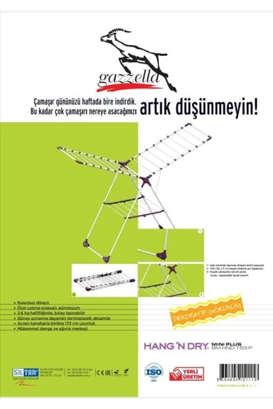 Gazella Hang'n Dry Mini Çamaşırlık - 4