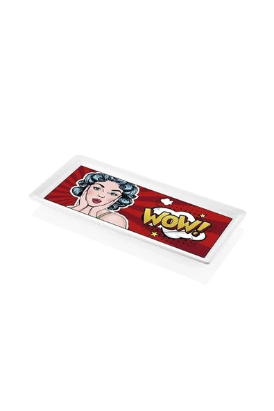 The Mia Popart Wow Dikdörtgen Servis 35 x 16 cm - 2