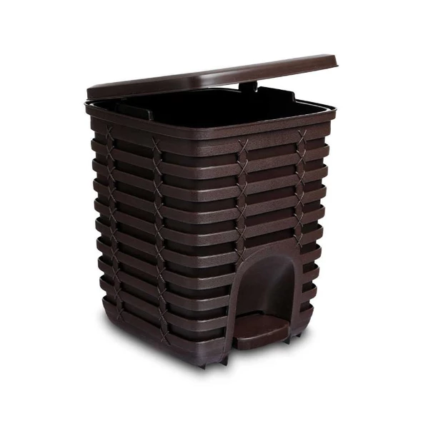 Primanova Palm Pedallı Çöp Kovası 9 Lt Kahve Rengi - 2