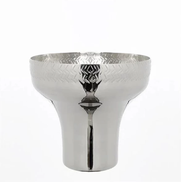 Vitale Desenli Orta Dekoratif Obje Gümüş 27 X 25 cm - Resim 2