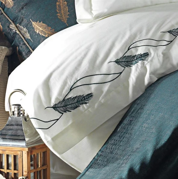 Nazik Home Linda Çeyiz Seti 11 Parça Yeşil Çift Kişilik - Resim 3