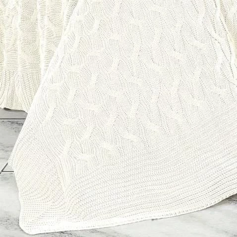 Nazik Home Emma Triko Battaniye Krem Çift Kişilik - 2