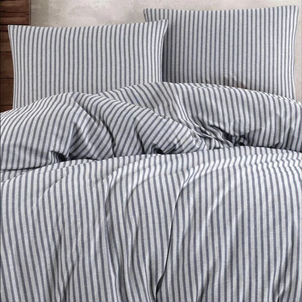 Nazik Home Ruby Ekolojik Nevresim Takımı Lacivert Çift Kişilik
