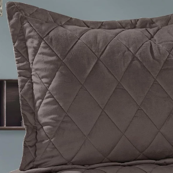 Nazik Home Siena Yatak Örtüsü Vizon Çift Kişilik - Resim 2