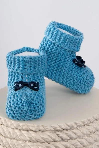 Nazik Home Funny Bebek Patiği Mavi Standart