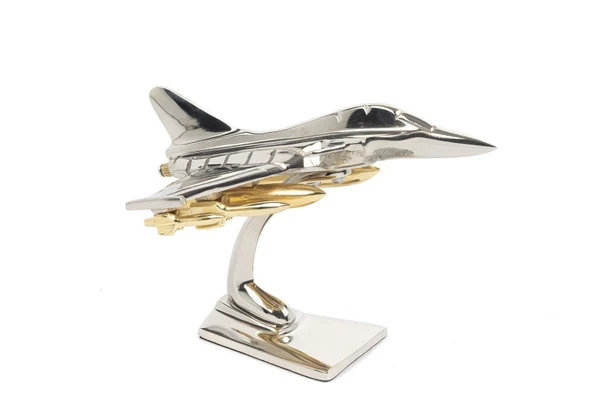 Mikasa Moor Gümüş Gold Uçak Dekor Obje 20x16x14 cm ürün görseli