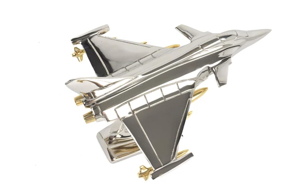 Mikasa Moor Gümüş Gold Uçak Dekor Obje 20x16x14 cm - Resim 3