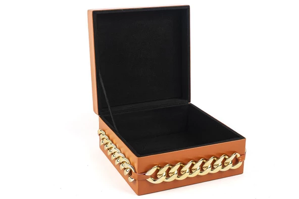 Mikasa Moor Turuncu Glod Takı Kutusu 22x22x11 cm - Resim 2