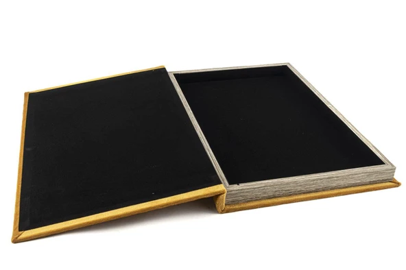 Mikasa Moor Sarı Velvet Kitap Kutu 35x24x3cm - Resim 2