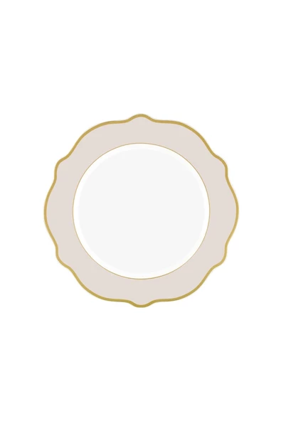 The Mia Jaswely Pasta Tabağı 6 Parça Kum Beji 21 cm - 2