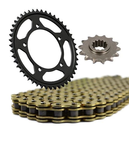 Kawasaki Ninja 250R Zincir Dişli Seti Oringli 520 Gold Zincir 14T-43T _Supermoto