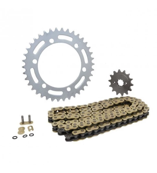 Yamaha R25-Mt25 Zincir Dişli Seti Oringli (520 Sfr Gold Zincir) 14T-43T _Supermoto - 2