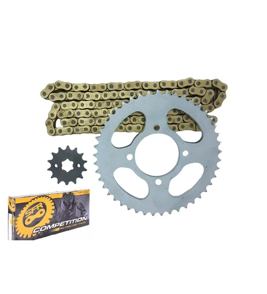 Ybr Esd 125 Oringli Zincir Dişli Seti 2006-2019 ( Sfr Gold Zincir ) _Supermoto ürün görseli 1