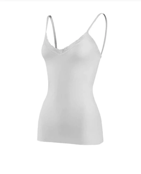 YILDIZ 2225 BAYAN İP ASKILI MODAL V YAKA DANTELLİ ATLET TEKLİ ürün görseli