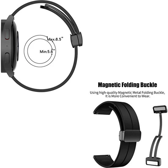 Gpack Amazfit Cheetah Round Kordon Silikon Mıknatıslı Ayarlanabilir HS19 - 3