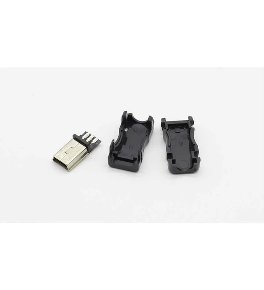 5 Pin Mini Usb Plastik Kapaklı Konnektör - Resim 3