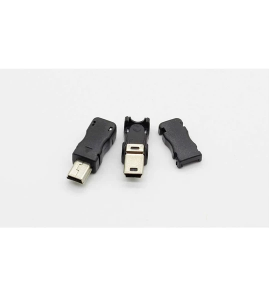 5 Pin Mini Usb Plastik Kapaklı Konnektör - Resim 2