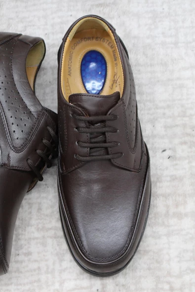 Mehmet Mete 42961 Kahve İç Ve Dış Hakiki Deri Rahat Yumuşak Erkek Ayakkabı - Resim 6