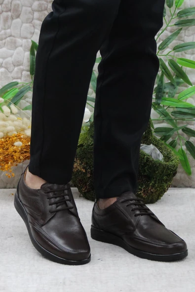 Mehmet Mete 42961 Kahve İç Ve Dış Hakiki Deri Rahat Yumuşak Erkek Ayakkabı - Resim 2