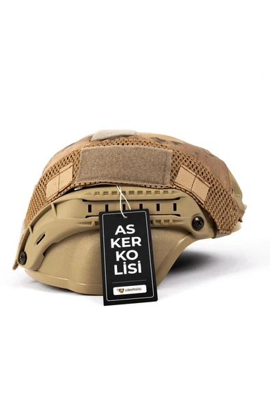 Çöl Kamuflaj Kısa Airsoft Kask Kılıfı - 4