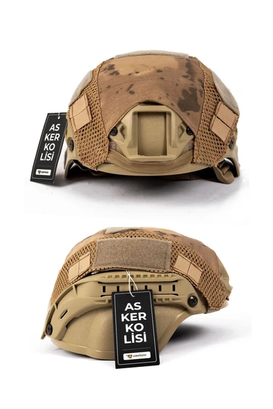 Çöl Kamuflaj Kısa Airsoft Kask Kılıfı - 1