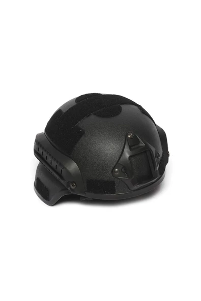 Siyah Airsoft Kompozit Başlık - Koruyucu Tactical Kask - Paintball - 1