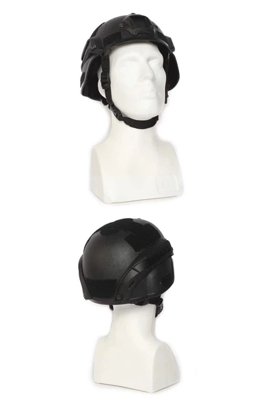 Siyah Airsoft Kompozit Başlık - Koruyucu Tactical Kask - Paintball - 4