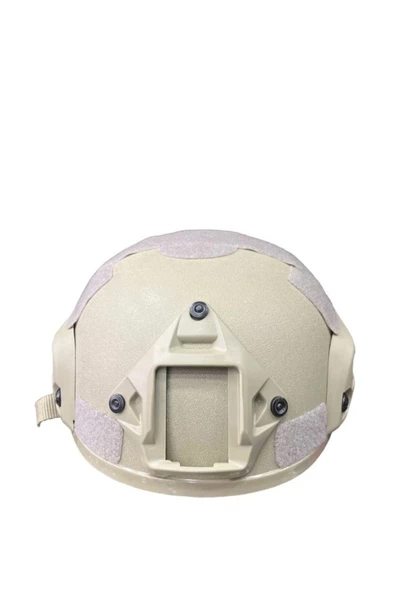 AirSoft Kompozit Raylı Kulaksız Koruyucu Kask Miğfer Bej - 3