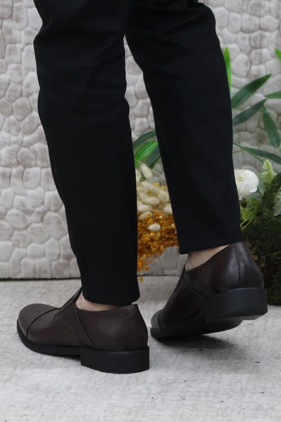 Mehmet Mete 42020 Kahve İç Ve Dış Hakiki Deri Kauçuk Taban Erkek Ayakkabı - Resim 4