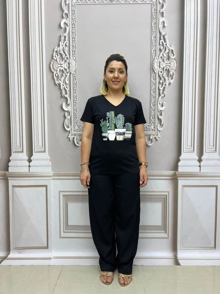 Kaktüs Tshirt - SİYAH - 2