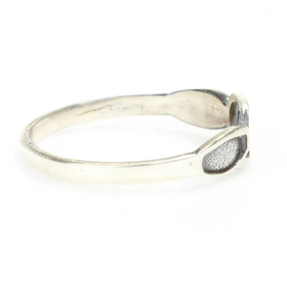 925 Ayar Gümüş Oval Motifli Yüzük - Resim 2