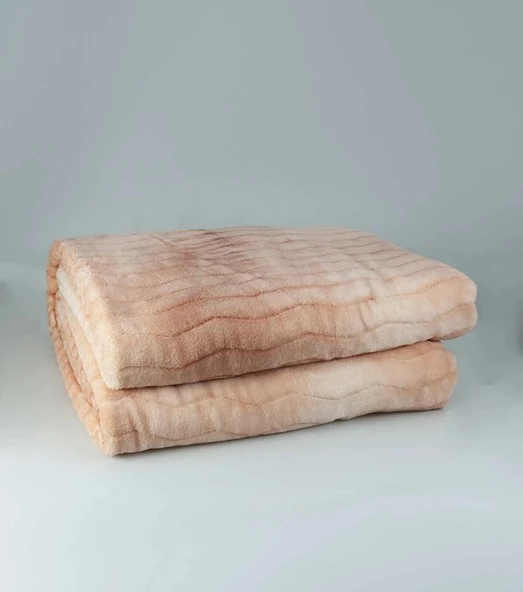 Merinos Dream Home Yumuşak Çift Kişilik Battaniye Seti (220x240)-Pudra - 4