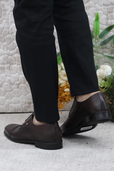 Mehmet Mete 420201 Kahve İç Ve Dış Hakiki Deri Kauçuk Taban Erkek Ayakkabı - Resim 4