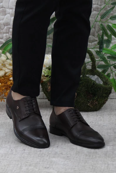 Mehmet Mete 420201 Kahve İç Ve Dış Hakiki Deri Kauçuk Taban Erkek Ayakkabı - Resim 2