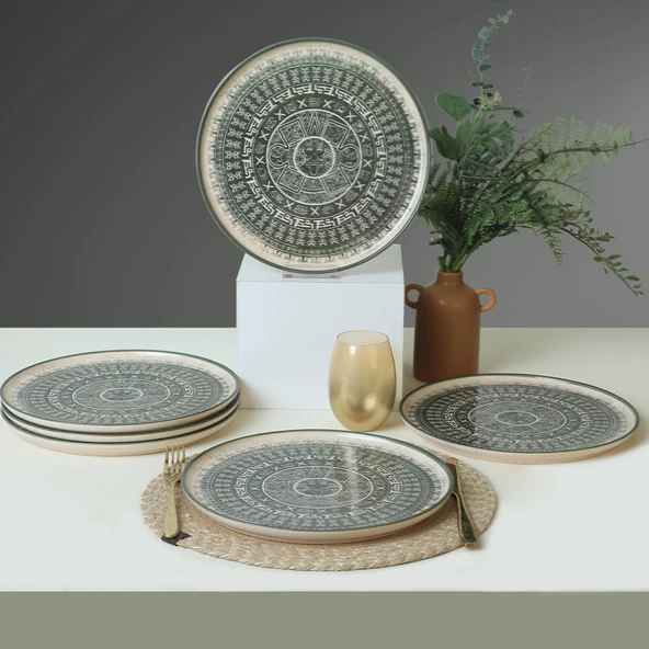 Keramika Keraart Maya Nordic Servis Tabağı 28 Cm 6 Adet 20788 - 4