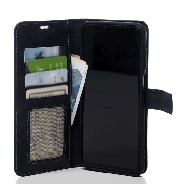 Xiaomi Redmi 13C Hakiki Deri Cüzdanlı Kapaklı Kaliteli Lüks Cüzdan Kılıf - Resim 8